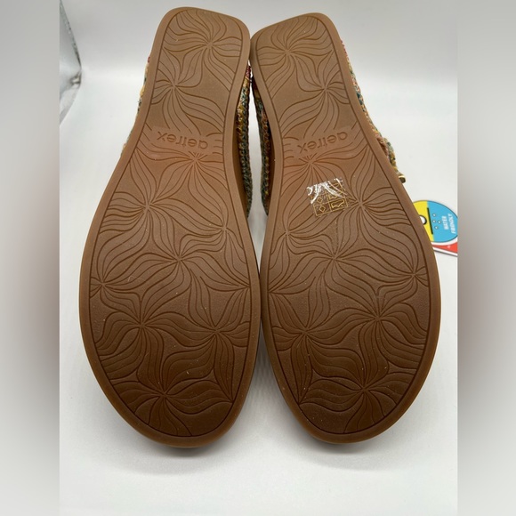 Aetrex Women Thong Kate Tan Sandals 10.5-11 Arch Support Heels NEW IN BOX - Picture 12 of 13